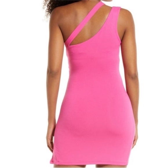 NEW [naked wardrobe] the nw cut out for you sheath mini dress in pink - Picture 2 of 8